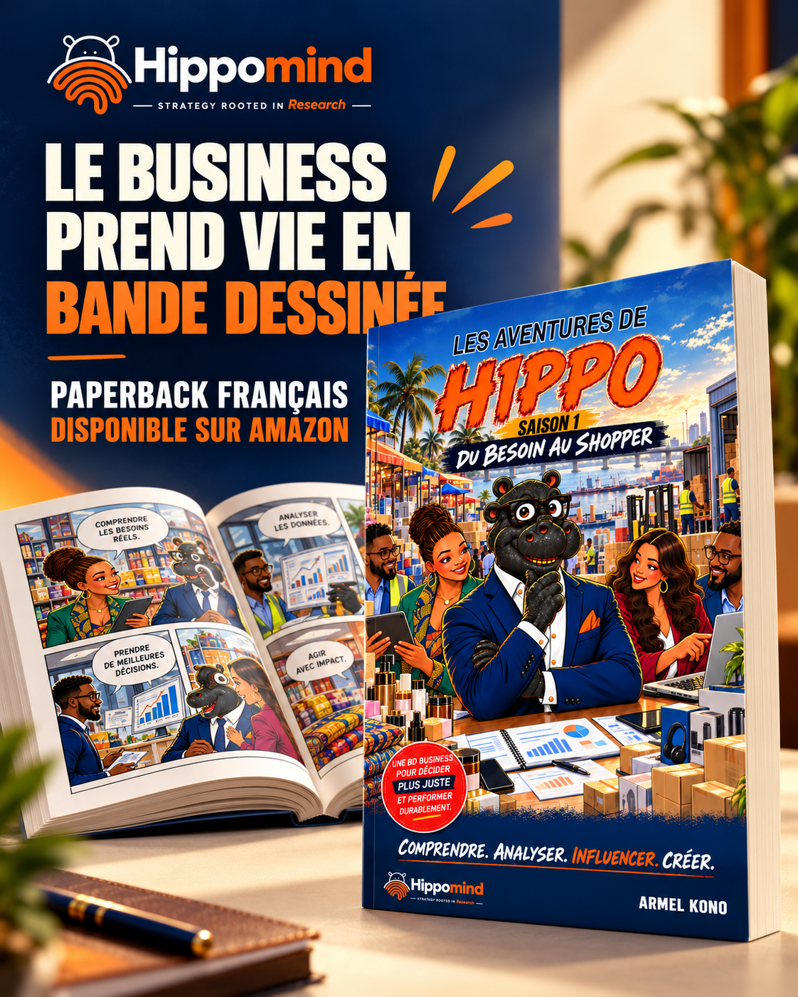 Présentation 3D de l’édition française brochée Les Aventures de HIPPO — Saison 1